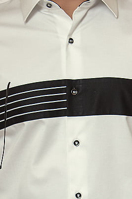 Gorg Black Stripped Pattern Shirts