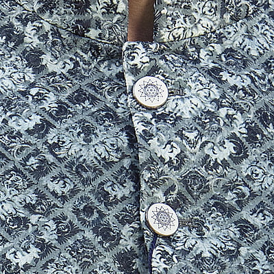 Floral Blue Jodhpuri