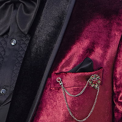 Elegant Maroon Black Full Set Suits Elegant Maroon Black Full Set Suits