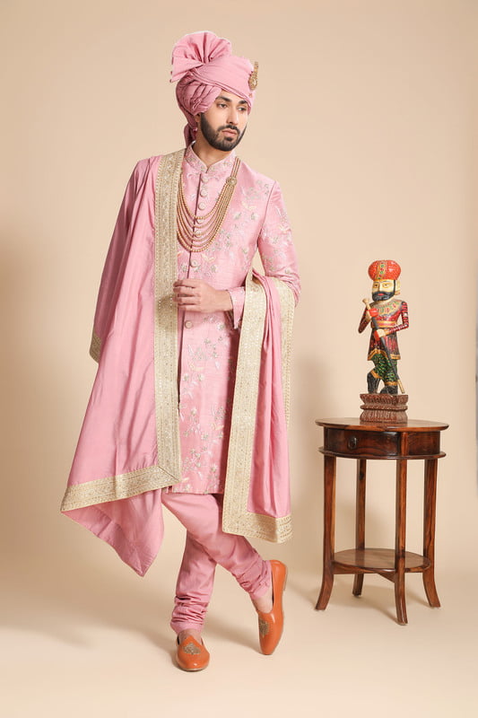 Richy Gorgeous Pink Sherwani