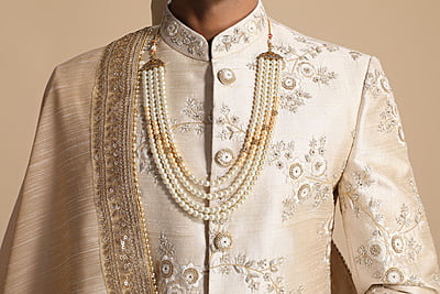 Golden Rich Designer Sherwani-min