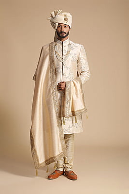 Golden Rich Designer Sherwani-min