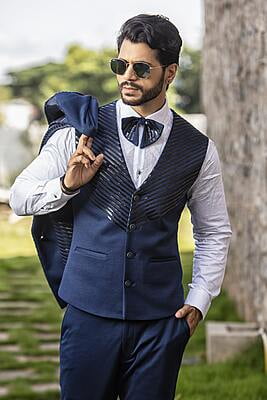 Elegant Blue Full Set Designer Suits