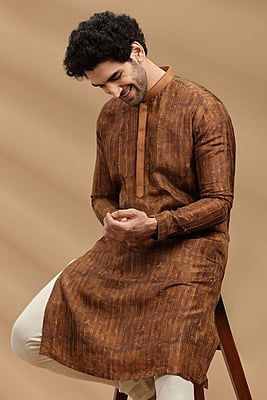 Silky Orange Kurta Silky Orange Kurta