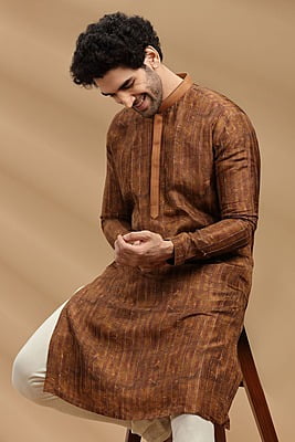 Silky Orange Kurta