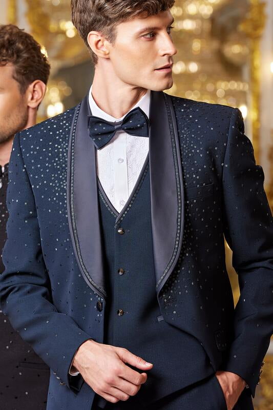 Royal Blue Brocade Suit Royal Blue Brocade Suit