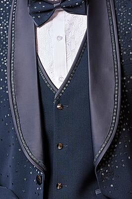 Royal Blue Brocade Suit