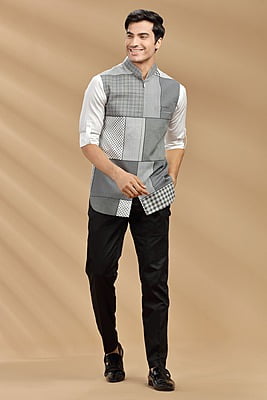 Checked Grey Bandi