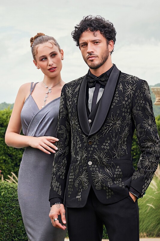 Platinum Brocade Classic Tuxedo Platinum Brocade Classic Tuxedo