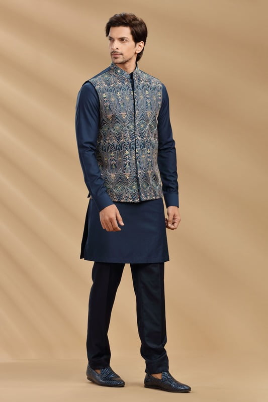 Designer Blue Coat Bandi