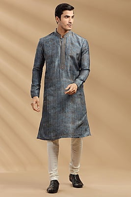 Silky Blue Kurta Silky Blue Kurta