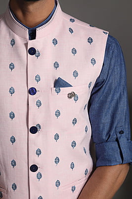 Printed Pink Blue Bandy