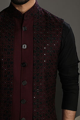 Designer Black Maroon