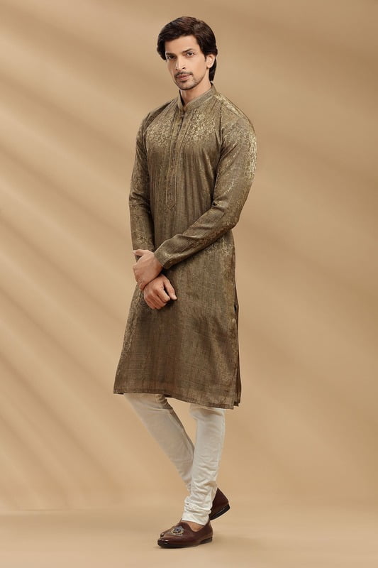 Golden Silky Kurta 12995