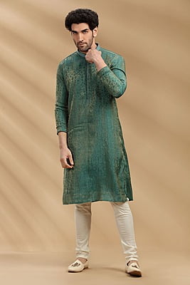 Silky Green Kurta 13995