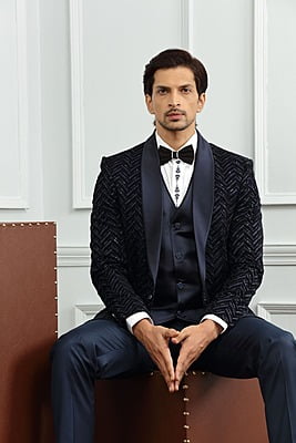 Rich Navy Blue Wedding Suit Rich Navy Blue Wedding Suit