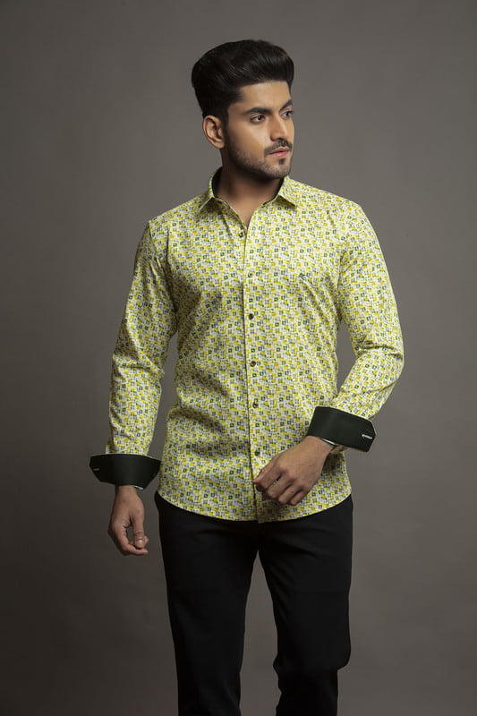 Cubic Green Printed Shirts Cubic Green Printed Shirts