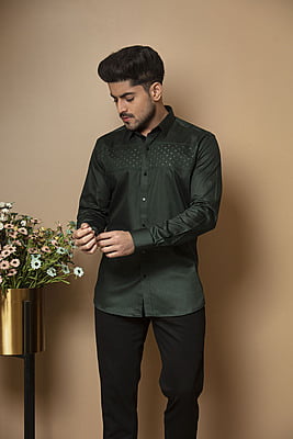 Unique Green Patterned Shirts